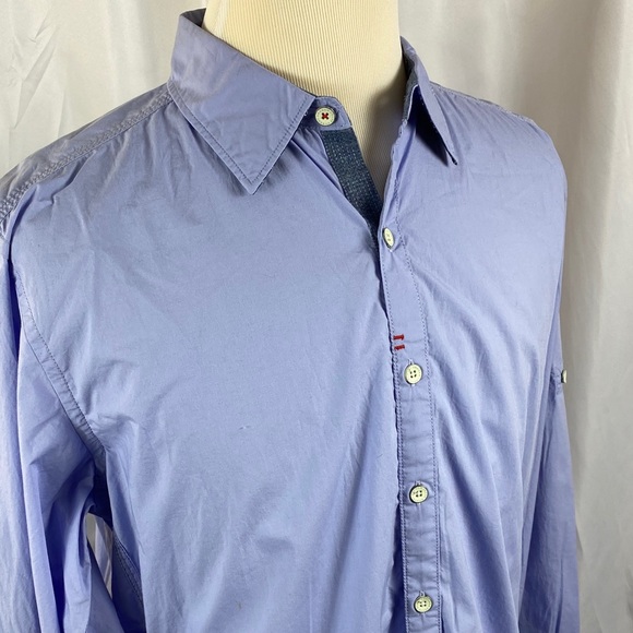 Robert Graham large blue button down shirt - Picture 2 of 8